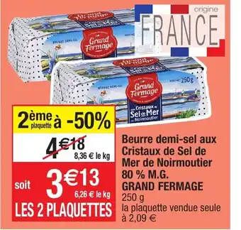 Migros Beurre demi-sel aux Cristaux de Sel de Mer de Noirmoutier offre
