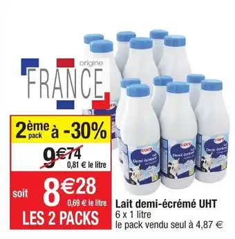 Migros Lait demi-écrémé UHT offre
