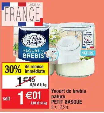 Migros Yaourt de brebis nature offre