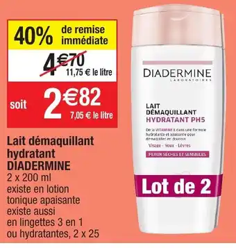 Migros Lait démaquillant hydratant offre