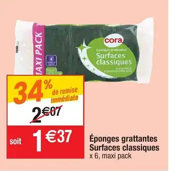 Éponges grattantes Surfaces classiques