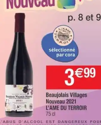 Cora x Carrefour Beaujolais Villages Nouveau 2021 offre