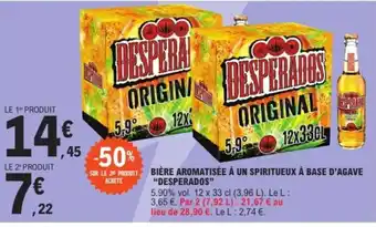 E.Leclerc Express “DESPERAD0S” Bière aromatisée à un spiritueux à base d'agave offre