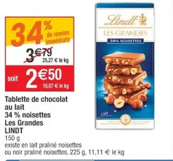 Cora x Carrefour Tablette de Chocolat Au Lait offre