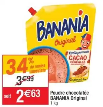 Cora x Carrefour Poudre Chocolatée Banania Original offre