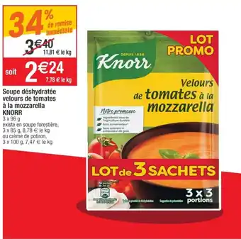 Cora x Carrefour Soupe Déshydratée Velours de Tomates offre