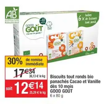 Cora x Carrefour Biscuits Tout Ronds Bio offre