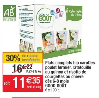 Cora Plats Complets Bio Carottes offre