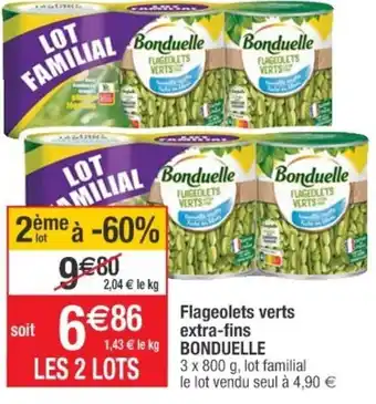Cora x Carrefour Flageolets Verts Extra-Fins offre