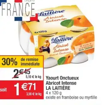 Cora x Carrefour Yaourt Onctueux Abricot Intense offre