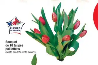Cora x Carrefour Bouquet de 10 tulipes paillettées offre