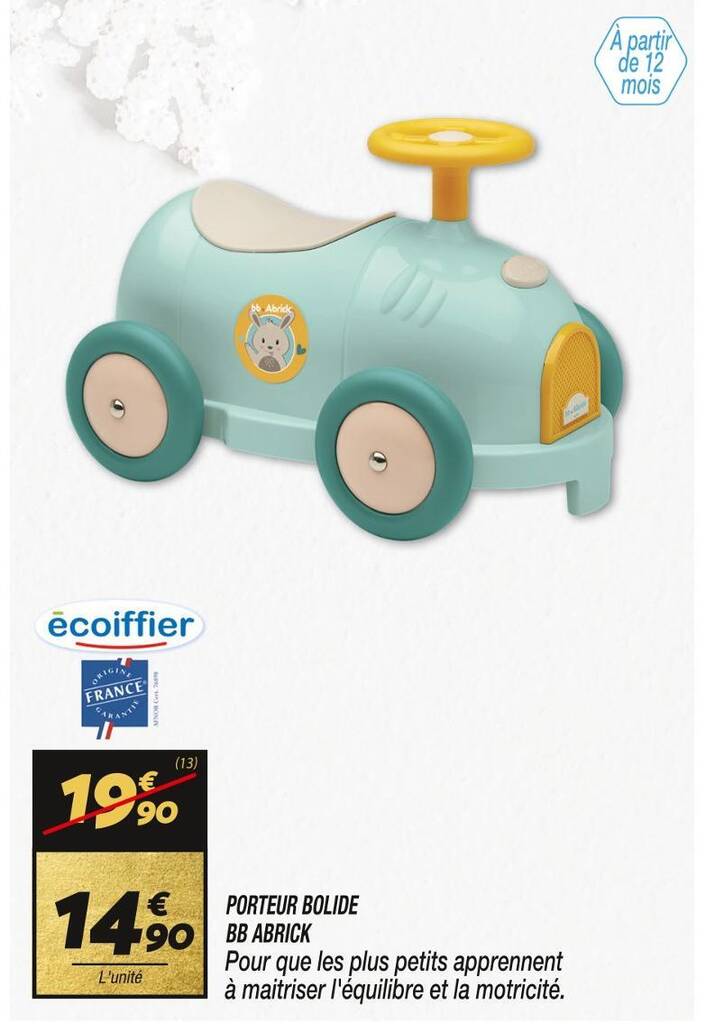 Porteur bolide ecoiffier online