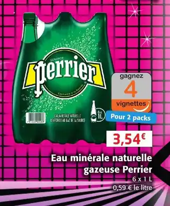 Colruyt Eau minérale naturelle gazeuse Perrier offre