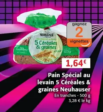 Pain Spécial au levain 5 Céréales & graines Neuhauser