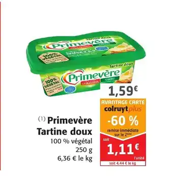 Colruyt Primevére Tartine Doux offre