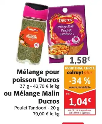 Colruyt Mélange Pour Poisson Ducros offre