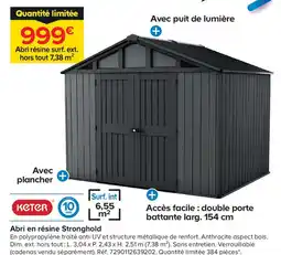 Castorama KETER Abri en résine Stronghold offre