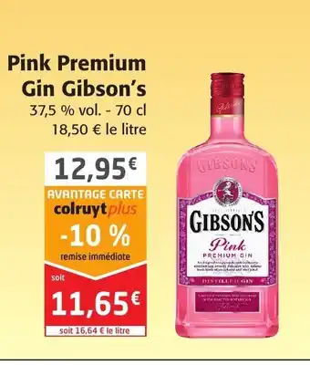Colruyt Pink Premium Gin Gibson's offre