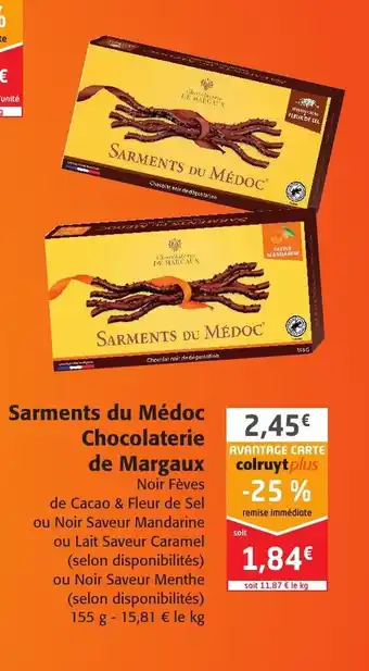 Sarments Du Médoc Chocolaterie De Margaux