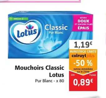 Colruyt Mouchoirs Classic Lotus offre