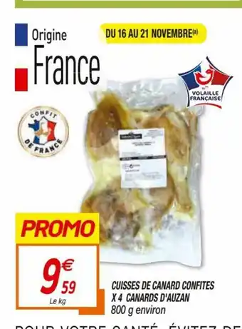 Netto Cuisses De Canard Confites X 4 Canards D'Auzan offre