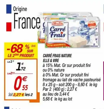 Netto Carré Frais Nature Elle & Vire offre