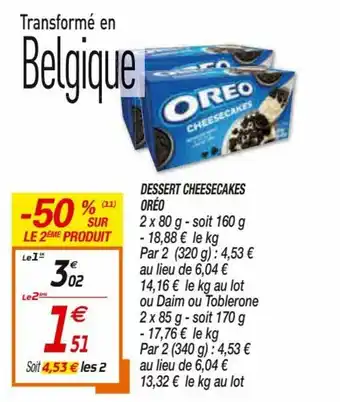Netto Dessert Cheesecakes Oréo offre