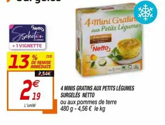 Netto 4 Minis Grantins Aux Petits Légumes Surgelées Netto offre