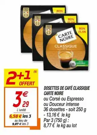 Netto Dosettes De Café Classique Carte Noire offre