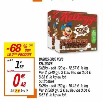 Netto Barres Coco Pops Kellogg's offre