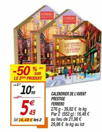 Netto Calendrier De L'avent Prestige Ferrero offre