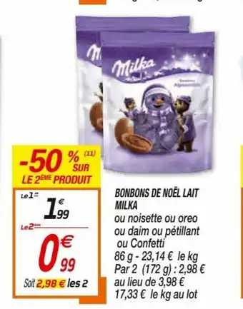 Netto Bonbons De Noel Lait Milka offre