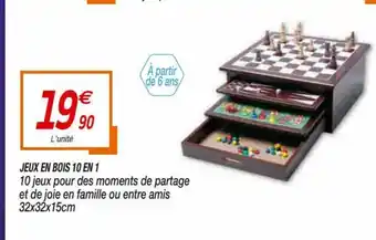 Netto Jeux En Bois 10 En 1 offre