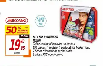 Netto Set 5 Kits D'inventions Moteur offre
