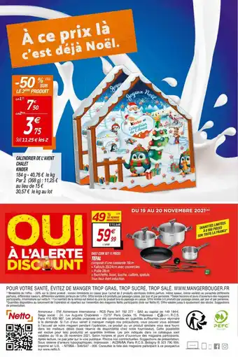 Netto Calendrier De L'Avent Chalet Kinder offre