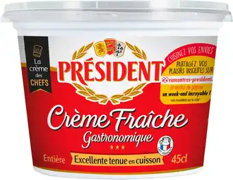 Match President crème fraîche offre