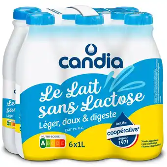 Match Candia le lait sans lactose offre