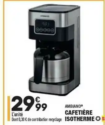 ALDI Cafetière Osotherme Ambiano offre