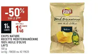 Lay’s chips nature recette méditerranéenne 100% huile d’olive