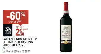 Petit Casino Cabernet sauvignon i.g.p. les ormes de cambras rouge millésimé offre