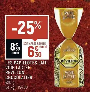 Révillon les papillotes lait voie lactée chocolatier