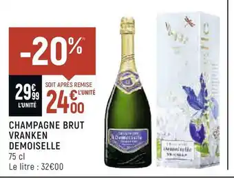 Spar Demoiselle vranken champagne brut offre