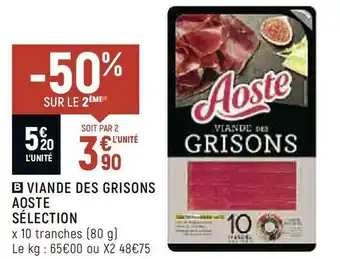 Spar Aoste viande des grisons offre