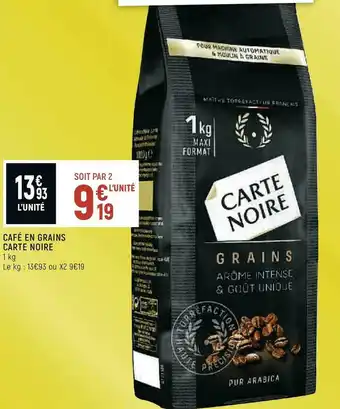 Spar Carte noire café en grains offre