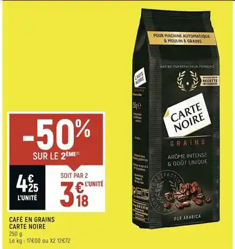 Carte noire café en grains
