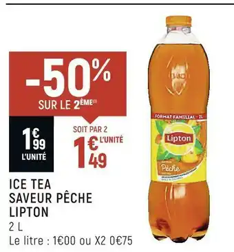 Petit Casino Lipton ice tea saveur pêche offre