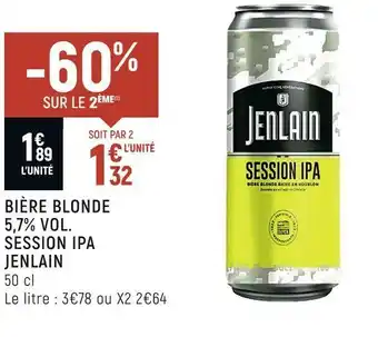 Petit Casino Jenlain bière blonde 5,7% vol. session ipa offre