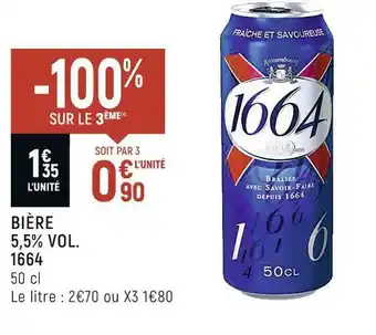Petit Casino 1664 bière 5,5% vol. offre