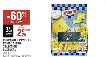 Petit Casino Lustucru grandes ravioles comté affiné sélection offre