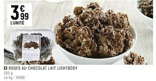 Petit Casino Roses au chocolat lait lightbody offre